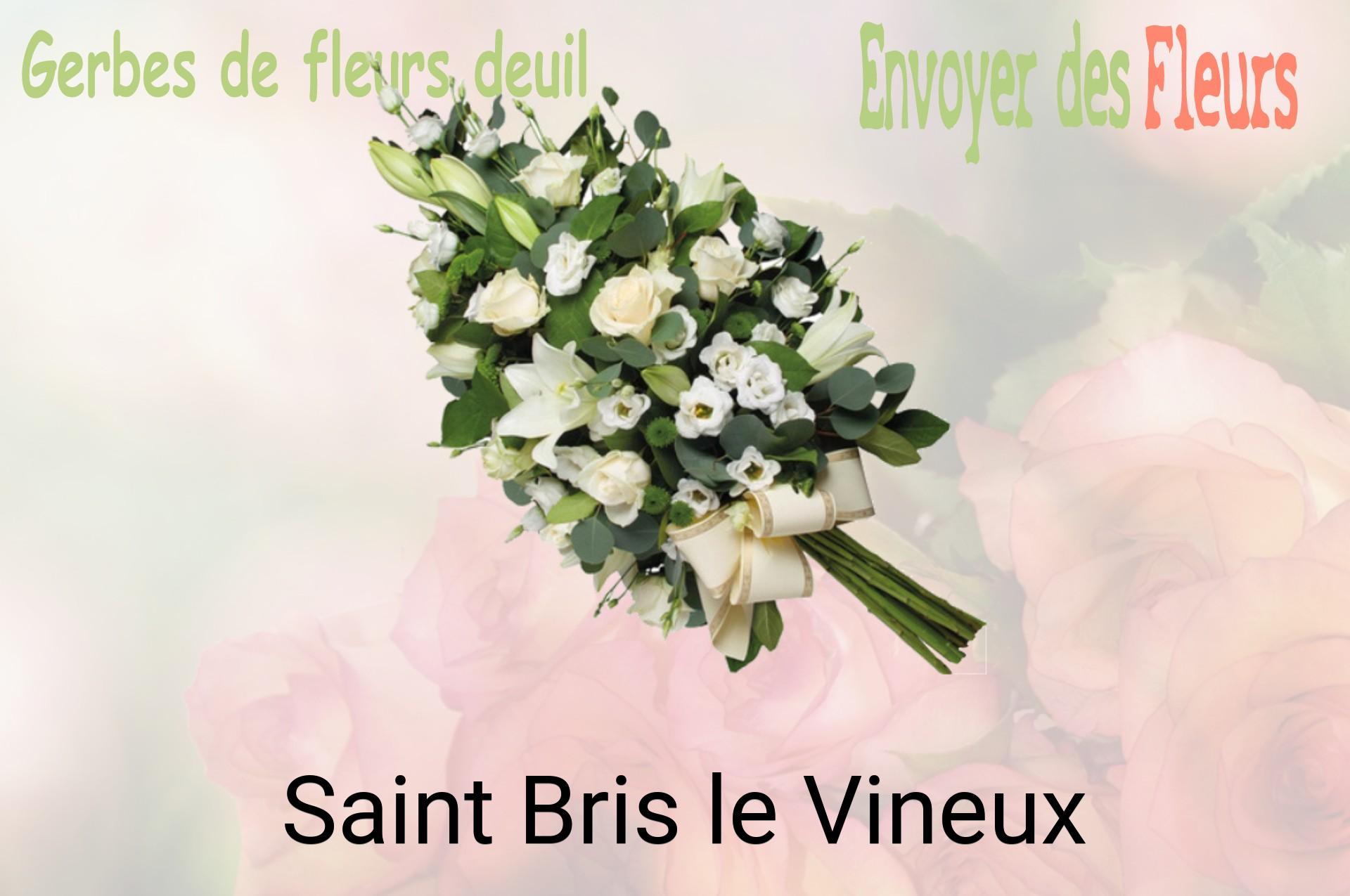 Gerbe de fleurs de deuil livrée à Saint-Bris-le-Vineux